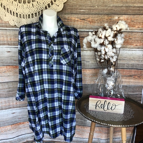 plus size flannel night gowns